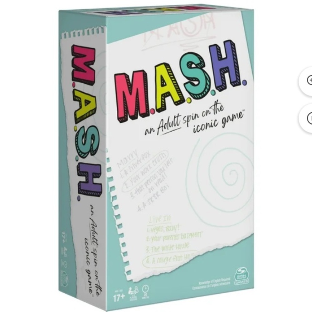 💙 M.A.S.H. Party Game - Colorful Box